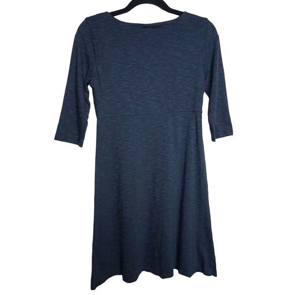 Horny Toad Women's Rosalinda Gray Sz XS Stretch Knit 3/4 Sleeve V-Neck Dress - Picture 3 of 6
